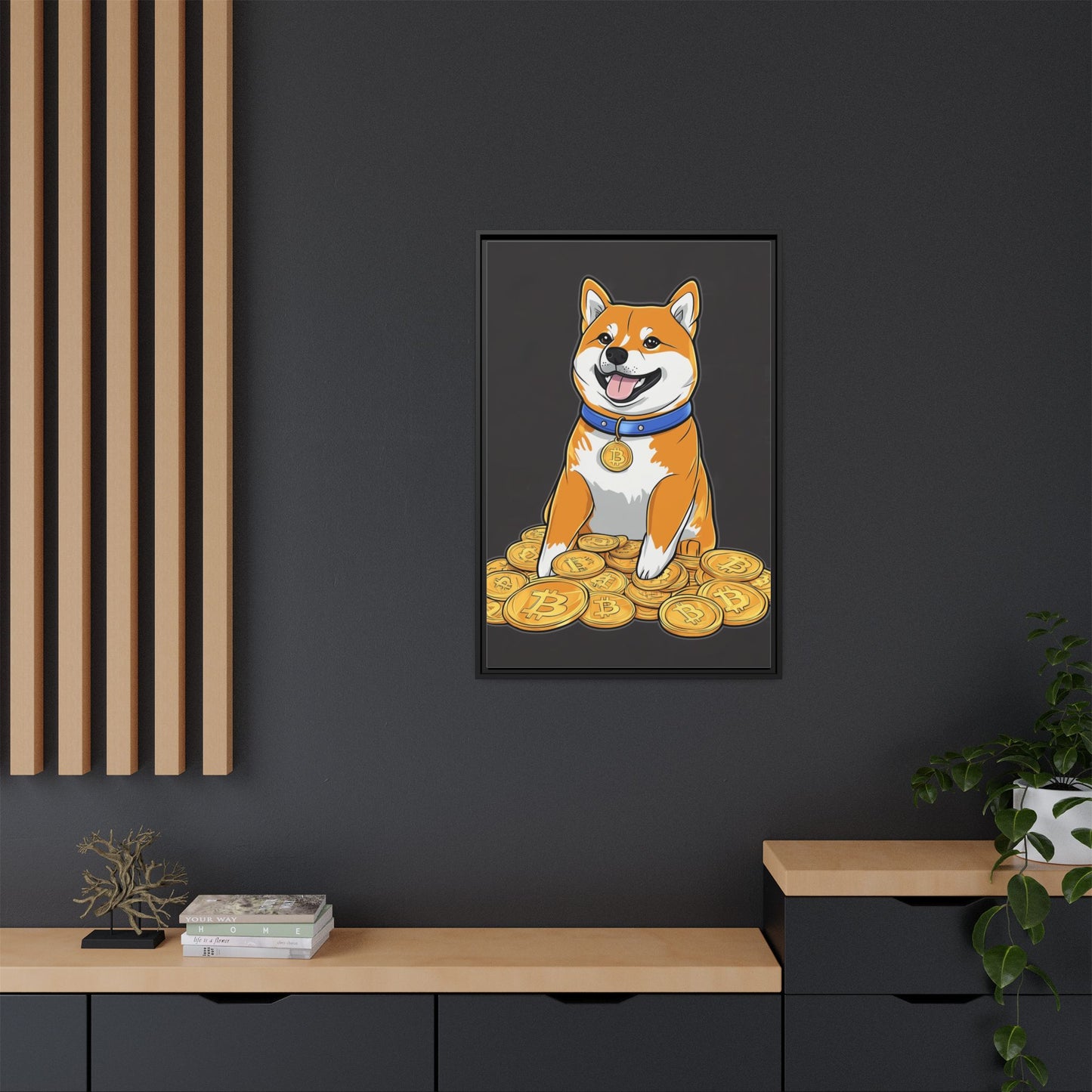 Shiba Bitcoin (schwarz)