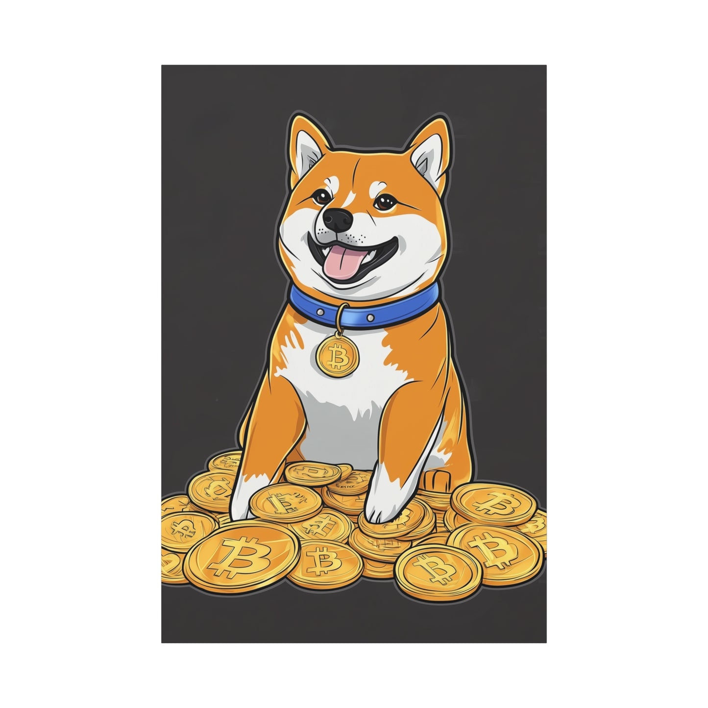 Shiba Bitcoin (schwarz)