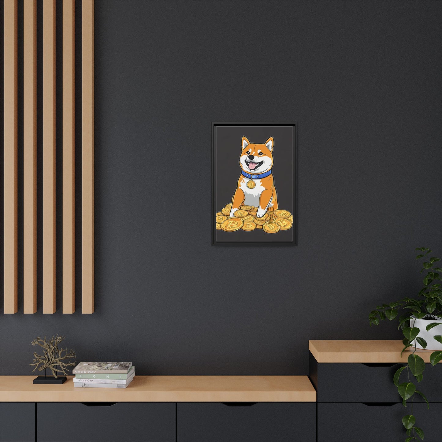 Shiba Bitcoin (schwarz)