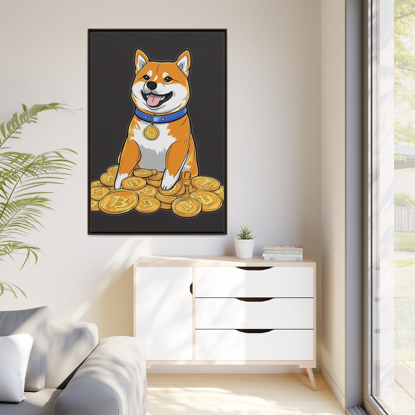 Shiba Bitcoin (schwarz)